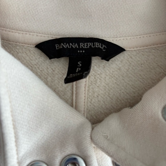 Banana Republic Cropped Fleece Shacket Jacket Sz S - Picture 3 of 4